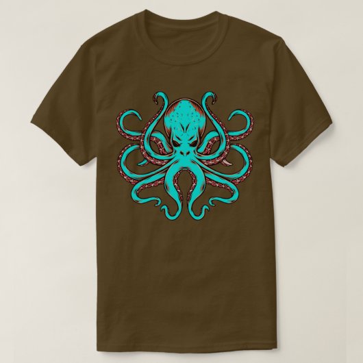 クラケン恋人の海の怪物ギフトタコ Tシャツ (デザイン正面)