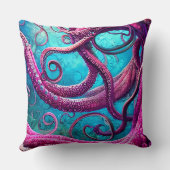 クラケン触手ピンクのタコ クッション (裏面)