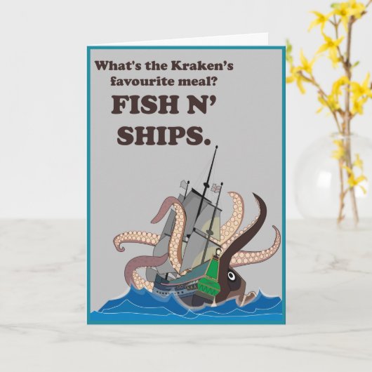 クラケン·ジョーク。 カード (黄色い花)