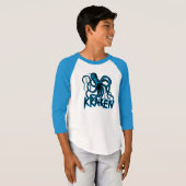 クラケン – Tシャツにバイキングのタコの怪物 Tシャツ (正面フル)