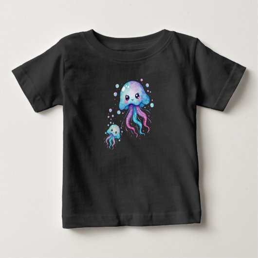 クラゲかわいいかわいい ベビーTシャツ (正面)