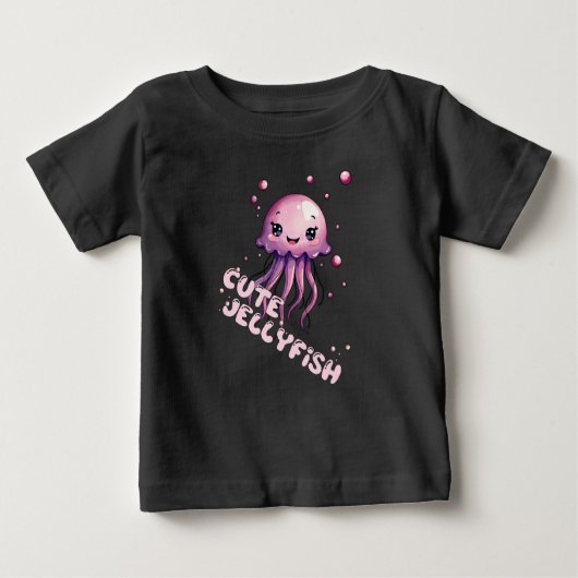クラゲかわいいかわいい ベビーTシャツ (正面)