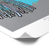 クラゲとアイスクリームA4プリント ポスター (角)