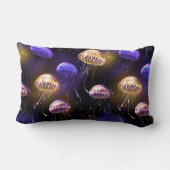 クラゲとシームレ白熱［赤熱］光を放つス ランバークッション (裏面)