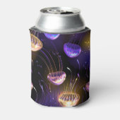 クラゲとシームレ白熱［赤熱］光を放つス 缶クーラー (缶裏面)