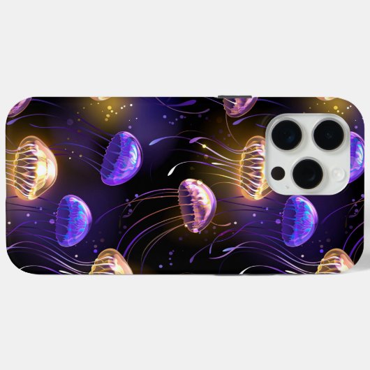 クラゲとシームレ白熱［赤熱］光を放つス Case-Mate iPhoneケース (裏面 (横))