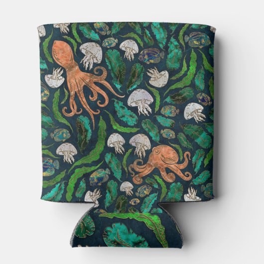 クラゲとタコ模様 缶クーラー (裏面)