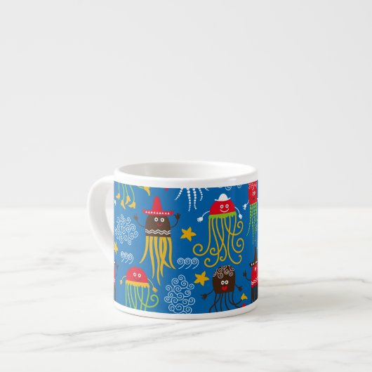 クラゲとタコ エスプレッソカップ (正面左)