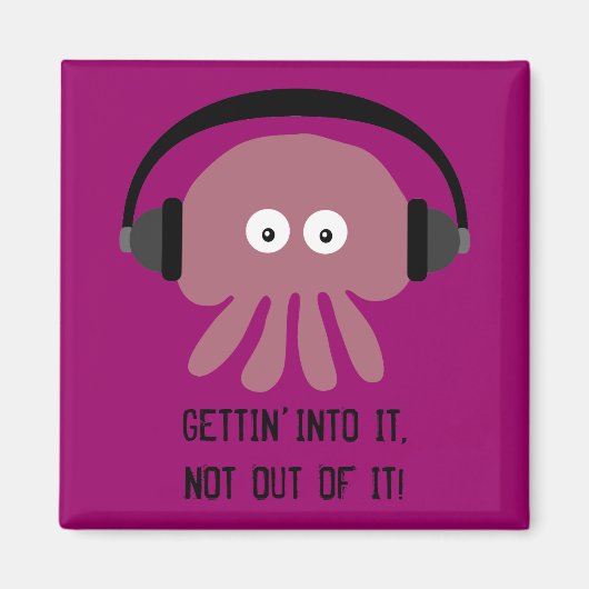 クラゲとヘッドフォンITマグネットへの取り込み マグネット (正面)