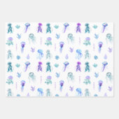 クラゲと海藻 ラッピングペーパーシート (正面3)