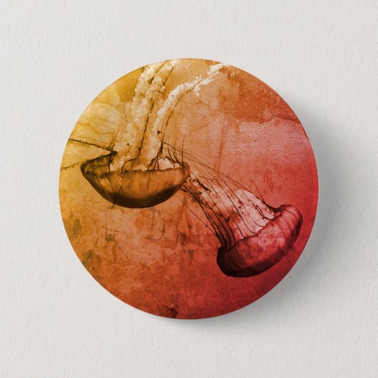 「クラゲと魔法」 缶バッジ (正面)