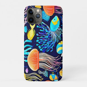 クラゲと魚：深いシーデライト iPhone 11 PROケース