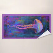 クラゲのアートワークビーチタオル バスタオル (バスタオル)