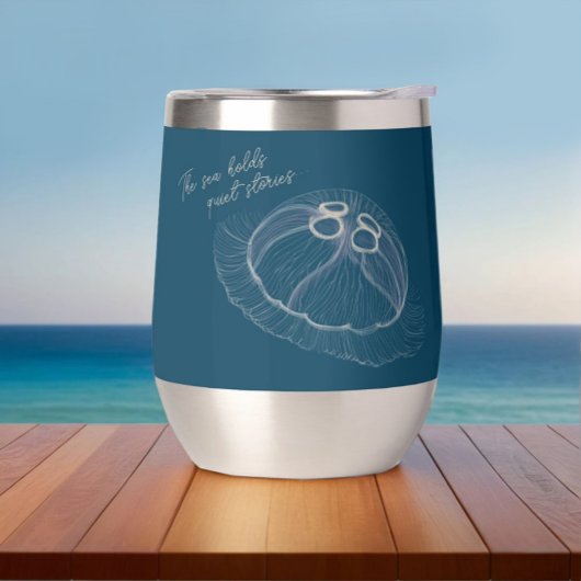 クラゲのアート「海は静かな物語を残す」