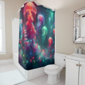 「クラゲのクリスマスツリー・ワンダーランド」 シャワーカーテン (インサイチュ)