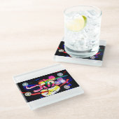 クラゲのジャズ ガラスコースター (アングル)