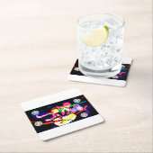 クラゲのジャズ スクエアペーパーコースター (インサイチュ)