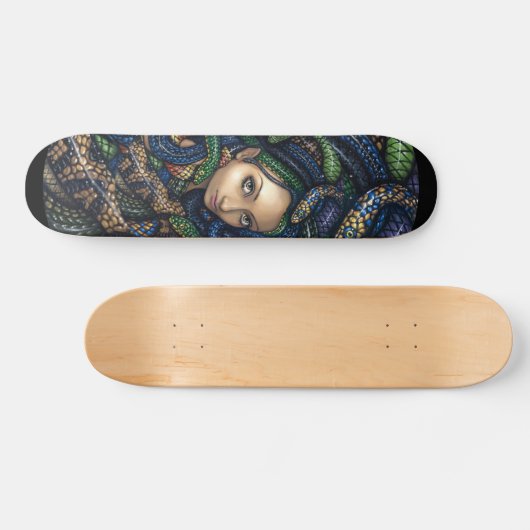 クラゲのスケートボードのヘビの神話のゴシックのポートレート スケートボード (横)