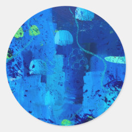 クラゲのステッカーとシールデザイン ラウンドシール