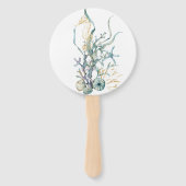 クラゲのハンドファンの水彩 ハンドファン (裏面)