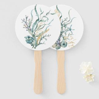 クラゲのハンドファンの水彩 ハンドファン