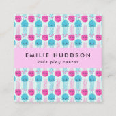 クラゲのパターン遊、センター、アクティビティセンター スクエア名刺 (正面)