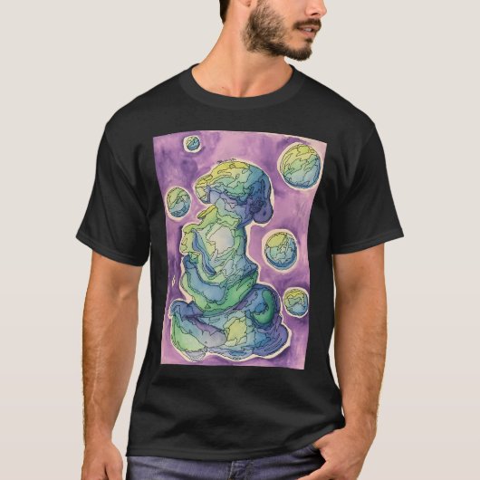 クラゲのライン Tシャツ (正面)