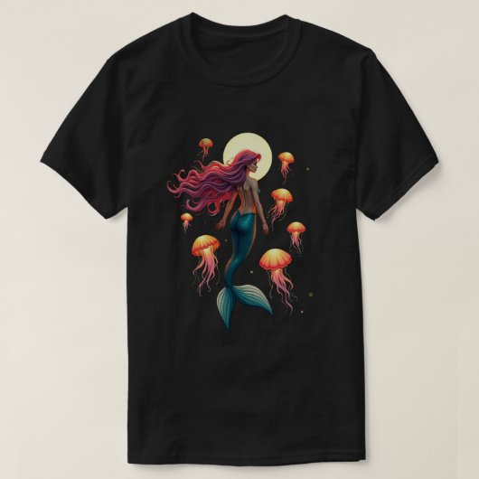 クラゲの人魚 Tシャツ (デザイン正面)