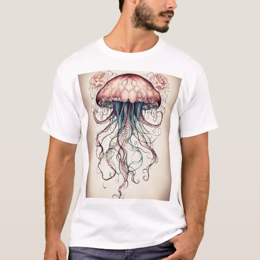 クラゲの夢 – 海の優しい滑空機» Tシャツ (正面)