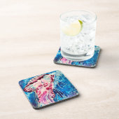 クラゲの水彩画 海のアート コースター (右側)