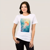 クラゲの海洋ダンス トライブレンドTシャツ (正面全面)