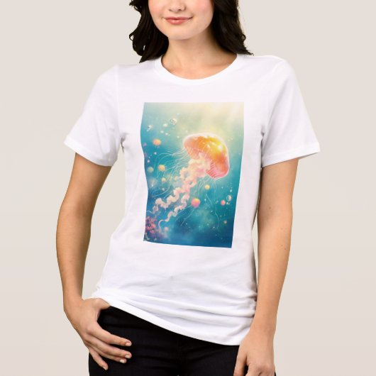 クラゲの海洋ダンス トライブレンドTシャツ (正面)