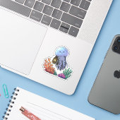 クラゲの海洋ランタン シール (ノートパソコンとiPhone)