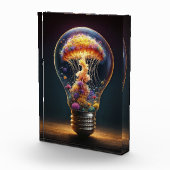 クラゲの球根白熱［赤熱］光を放つファンタジー芸術 フォトブロック (右)