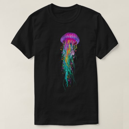クラゲの紫色の色 Tシャツ (デザイン正面)