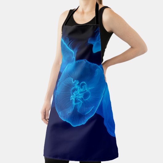 クラゲの群れの撮影をクローズアップする エプロン (インサイチュ)