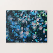 クラゲの群れ暗闇の中で輝く ジグソーパズル (横)