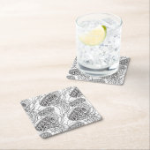 クラゲの落書き スクエアペーパーコースター (インサイチュ)