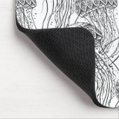 クラゲの落書き マウスパッド (コーナー)