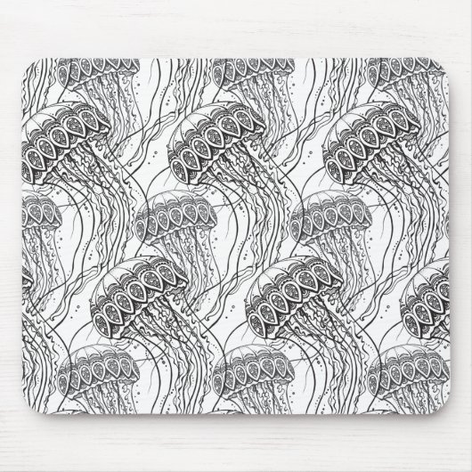 クラゲの落書き マウスパッド (正面)