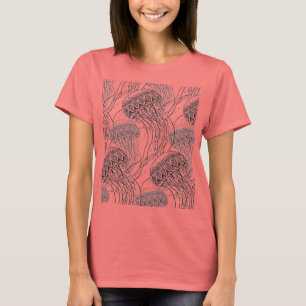 クラゲの落書き Tシャツ