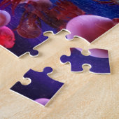 クラゲの虹の色のショール ジグソーパズル (側面)