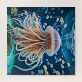 クラゲの魅惑の展示。 ジグソーパズル (横)