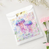 クラゲカラフルとバブル女の子ベビシャワー フェイバーバッグ (封をした状態)