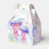 クラゲカラフルとバブル女の子ベビシャワー フェイバーボックス (裏面サイド)