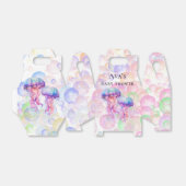 クラゲカラフルとバブル女の子ベビシャワー フェイバーボックス (折り畳みなし)