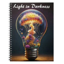 クラゲカラフルランプ夢のような海魔法 ノートブック