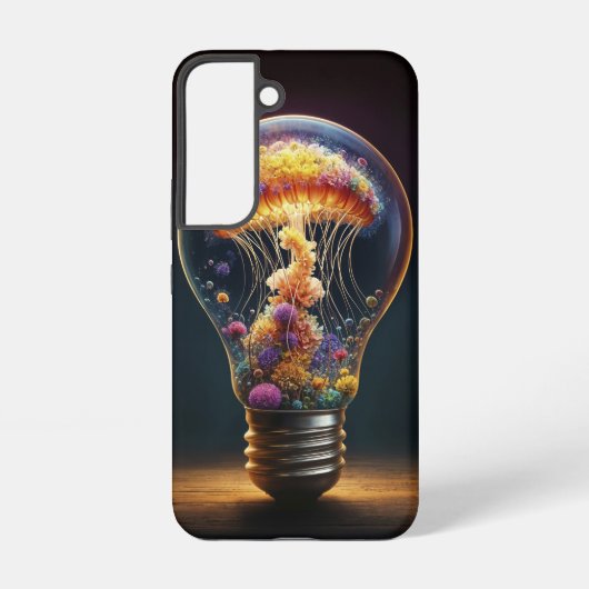 クラゲカラフルランプ夢のような海魔法 SAMSUNG GALAXYケース (裏面)