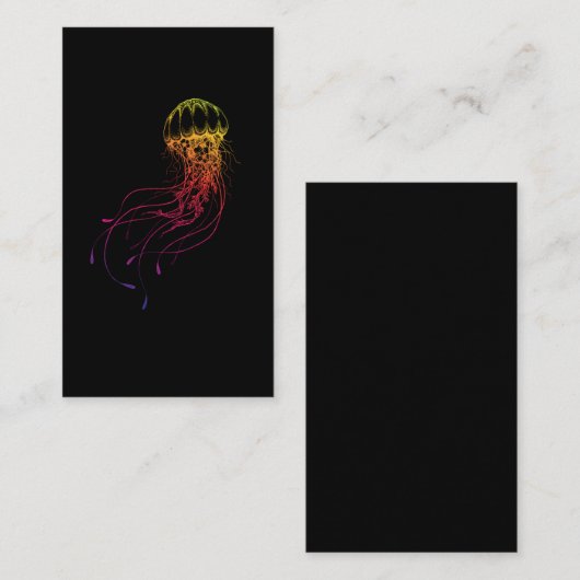 クラゲカラフル海動物スキューバダイビング 名刺 (正面/裏面)