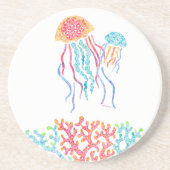 クラゲカラフル砂岩コースター コースター (正面)